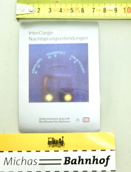 Aufkleber DB DR InterCargo Nachtsprungverbindungen ca 70mm #J KG4å
