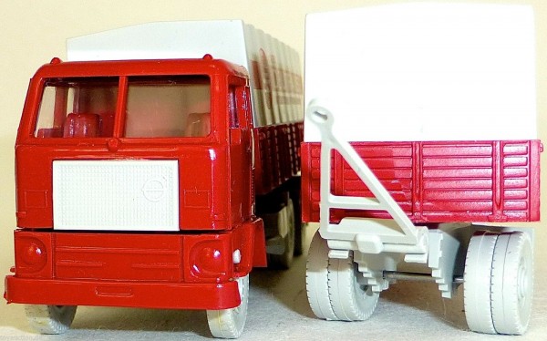 DEUTRANS VEB Spedition DDR F 88 Hängerzug Pritsche Plane H0 1:87 # GD1 D3 å
