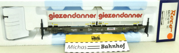 Roco 66714 SBB Taschenwagen HUPAC Sdkmms GIEZENDANNER 1:87 H0 OVP HC5 å