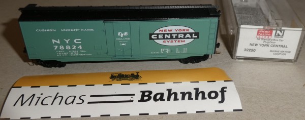 New York Central 78824 50&#039; St Box Car Micro Trains Line 32250 1:160 OVP ø63 å