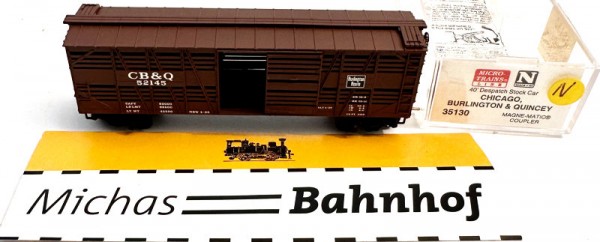 Micro Trains Line 35130 40' Despatch Stock Car CHICAGO B &amp; QUINCEY N 1:160 ¥N å