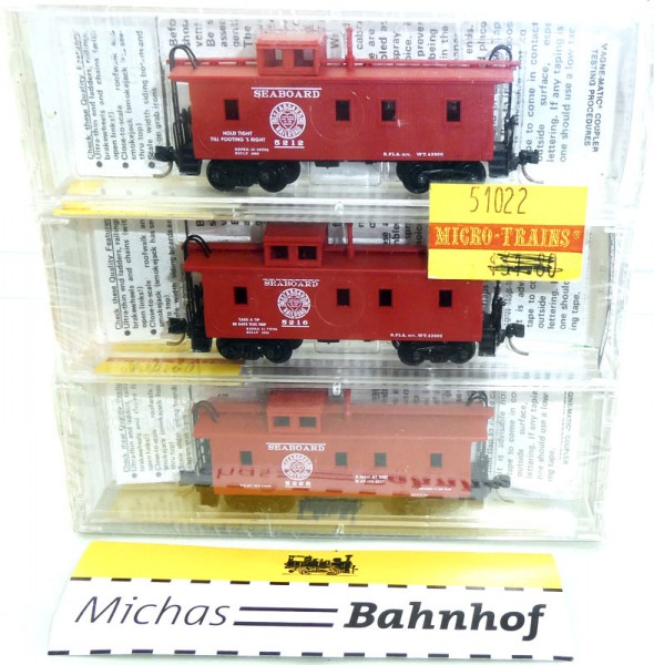 Seaboard Micro Trains Line &#039;34 Caboose Wood Sheathed 3tlg 51022 N 1:160 ß01 å