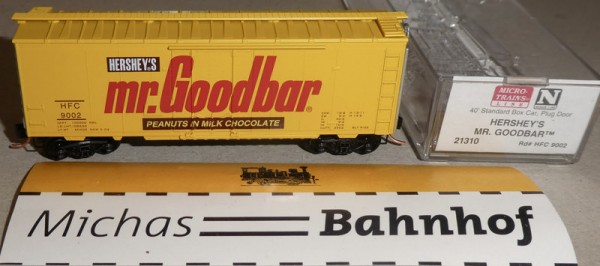 Hershey&#039;s Mr Goodbar HFC9002 40´ St Boxcar Micro Trains Line 21310 N 1:160 Ä96 å