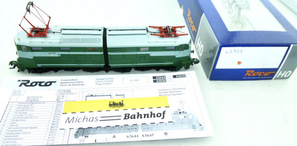 Roco 63931 FS E 645 Ellok ohne Zurüstteile 1:87 H0 OVP LB4 å