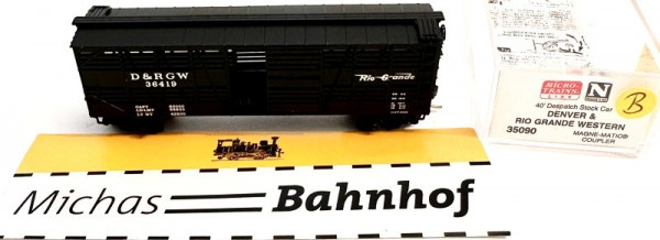 Micro Trains Line 35090 40' Despatch Stock Car DENVER &amp; RIO GRANDE N 1:160 ¥B å