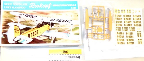 Roskopf 970 Nostalgie Udet Flamingo Flugzeug Bausatz ungebaut RMM 1:87 OVP å