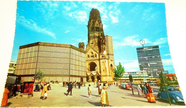 Europacenter Gedächtniskirche neu alt Berlin Ansichtskarte 50er 60er Jahre 56 å