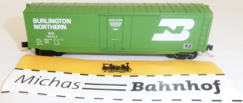 Burlington Burlington Northern Bn 730513 50 ´ Boxcar Micro Trains Line 38200 N 1:160 Ω143 