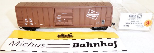 MILW 50851 50&#039; Rib Box Car Single Door Micro Trains Line 25310 N 1:160 J99 å