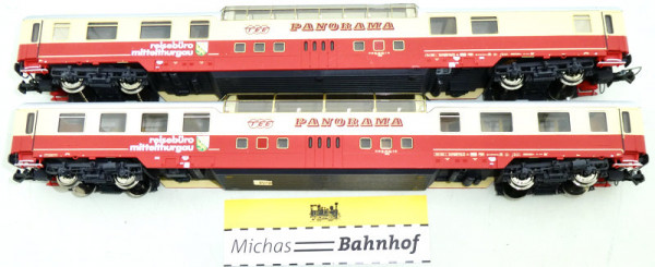 Roco 64137 Panoramawagen Reisebüro Mittelthurgau Set 2tlg. H0 1:87 B2B4 å