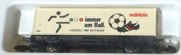 1990 Spielwarenmesse Containerwagen immer am Ball Märklin Spur Z 1:220 OVP å *