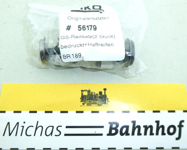 Piko 56179 GS-Radsatz(2 Stück) bedruckt+Haftreiten ,BR189 H0 1:87 OVP Li5 å