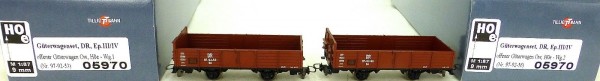 Tillig 05970 SET H0e 2x offene Güterwagen Ow DR EPIII/IV NEU OVP HG1