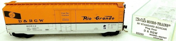 50´ Standard Boxcar D&amp;RGW 60812 Micro Trains Line 32220 N 1:160 C å *