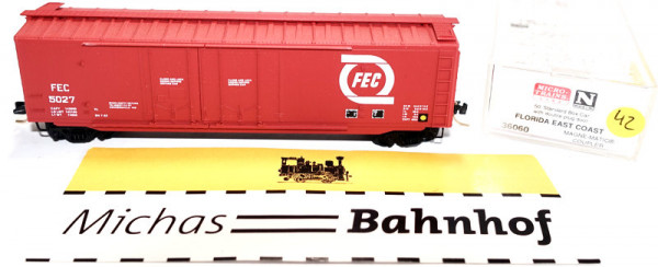 Micro Trains Line 36060 50&#039; Standard Box Florida East Coast 5027 N 1:160 m42 å