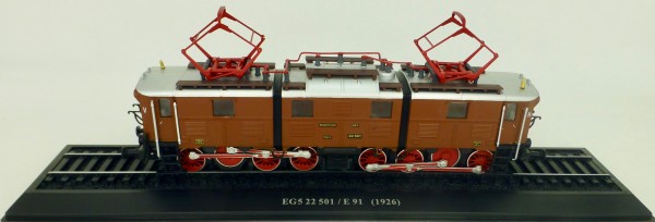 Ellok EG5 22 501 E91 (1926) H0 1:87 Standmodell auf Sockel Atlas 7153106 LIH µ