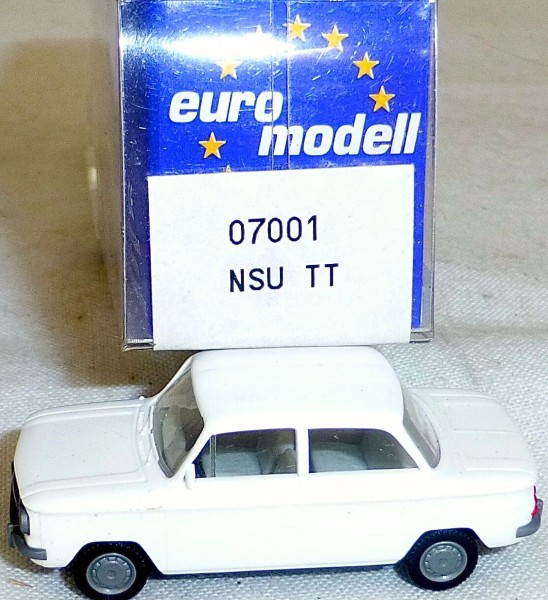 NSU TT PKW weiß IMU/EUROMODELL 07001 H0 1/87 OVP #LL 1 å