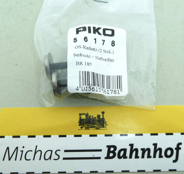 Piko 56178 GS-Radsatz (2 stck.) bedruckt + Haltreifen BR 185 H0 1:87 OVP Li5 å-Copy