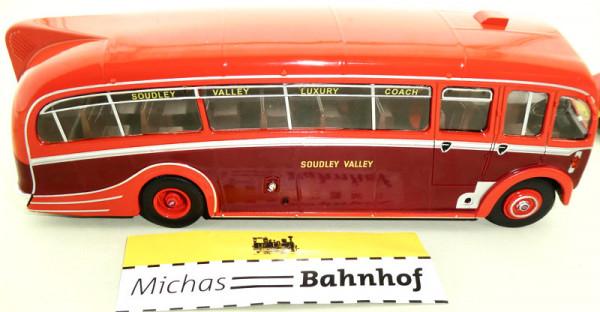 AEC Regal III Dorsal Fin Soudley Valley Luxury Coach Bus 1:43 OVP NEU HE6 µ