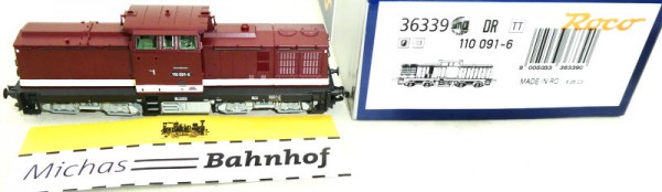 Roco 36339 BR 110 091-6 Diesellok DR digital Sound EpIV TT 1:120 OVP Neu HL1 µ