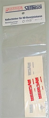 NEOPLAN Schriftzug Stettnisch Nassschieber BUS H0 1:87 å* 0115