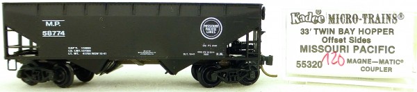 Micro Trains Line 55320 Missouri Pacific 58774 33&#039; Twin Hopper OVP 1:160 #K120 å