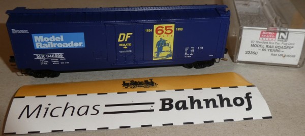 65Y Model Railroader 346599 50&#039; St Box Car Micro Trains Line 32360 1:160 OVP ø66å