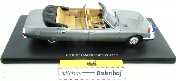 Citroen SM Presidentielle Cabrio Silbergrau Ixo Hachette Diecast 1:24 GA1 µ