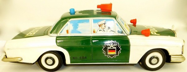 Polizei Auto Mercedes Benz MB 250 SE No 484 Japan Blech å *