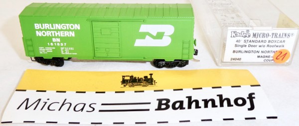 BN 161837 40´ Box Car Single Doors Micro Trains Line 24040 N 1:160 J21 å