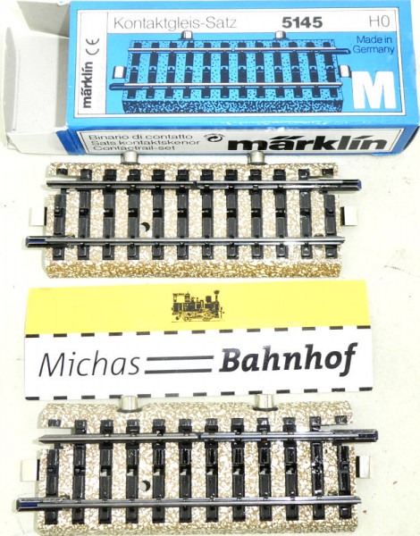 Kontaktgleis Satz Märklin 5145 Metallgleis H0 1:87 OVP KB2 å