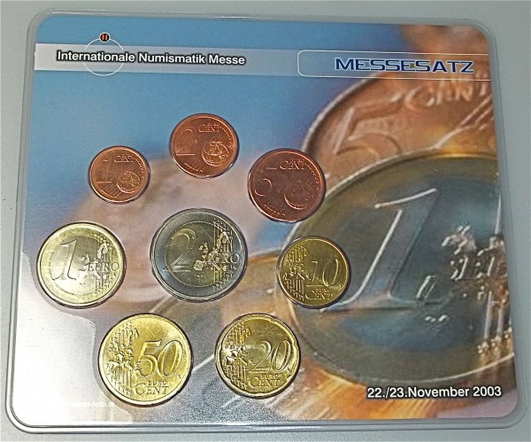 Internationale Numismatik Messe Berlin Nov 2003 KMS MESSESATZ neuwertig å *