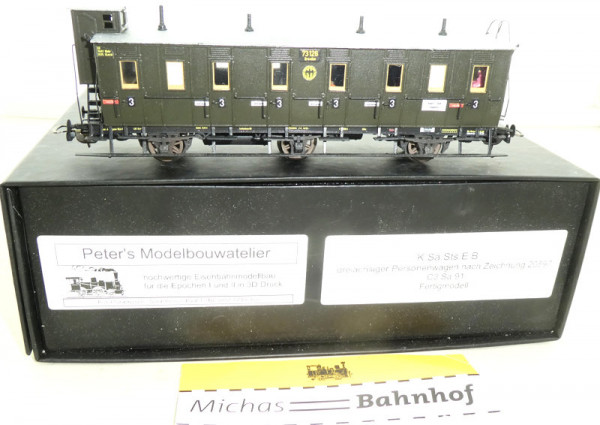 Peter's Modelbouwatelier C3 Sa 91 K.Sä.Sts.E.B 3achs Personenwagen H0 1:87 LJ3 å