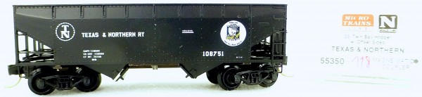 Micro Trains Line 55350 Texas &amp; Northern 108751 33&#039; Twin Hopper OVP 1:160 #K118 å