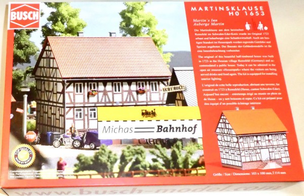 Busch 1653 Martinsklause Bausatz 103 x 100 x 1114mm H0 1:87 NEU OVP HB5 µ