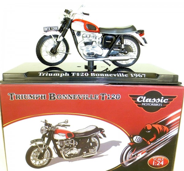 Triumph Bonneville T120 1967 Motorrad Classic Atlas 4658101 NEU 1:24 OVP HD2 µ