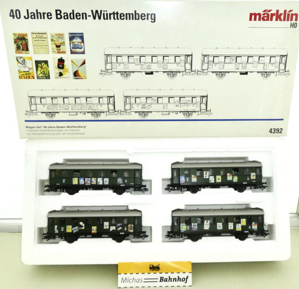 Märklin 4392 40 Jahre Baden-Württemberg Wagen-Set H0 1:87 OVP LG2 å