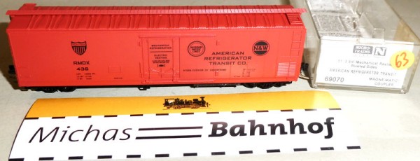 RMDX 436 51&#039; 3 1/4 Rivet Reefer Boxcar Micro Trains Line 69070 N 1:160 ¡63 å