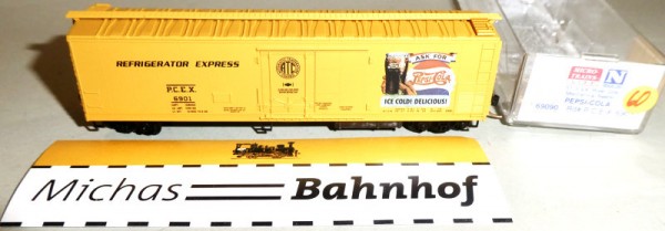 Pepsi Cola 51&#039; 3 1/4 Rivet Reefer Boxcar Micro Trains Line 69090 N 1:160 ¡60 å