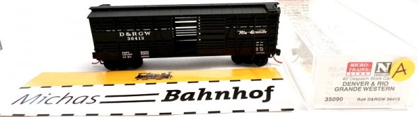 Micro Trains Line 35090 40' Despatch Stock Car DENVER &amp; RIO GRANDE N 1:160 ¥A å