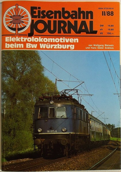 Eisenbahn Journal Elektrolokomotiven beim Bw Würzburg II/88 å