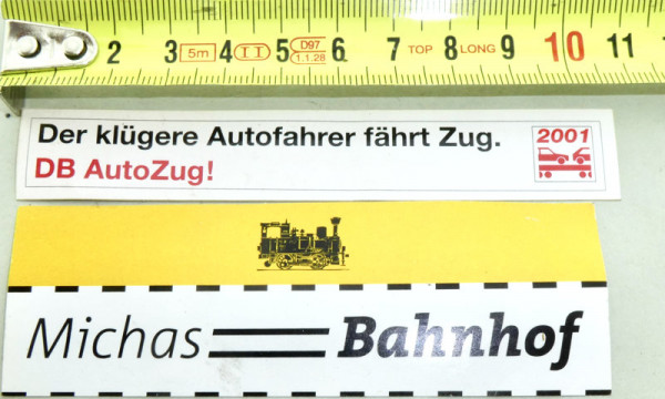 Aufkleber Der klügere Autofahrer fährt Zug. DB AutoZug! ca 105mm #R KG4å