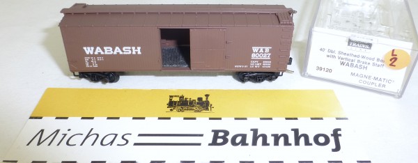 MICRO TRAINS 39120 WABASH 80027 40&#039; Sheathed Wood Boxcar N 1:160 OVP #02L å