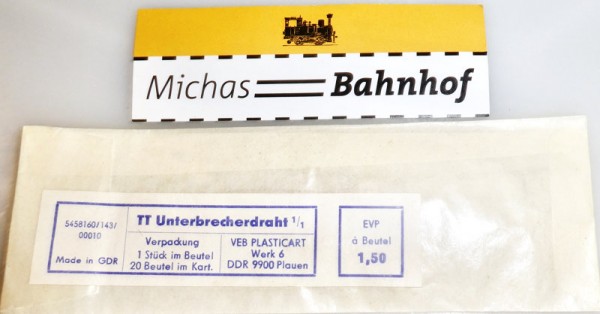 Unterbercherdraht Oberleitung Plasticart TT 1:120 OVP HT2 å