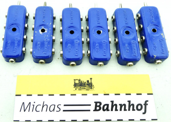 6x Märklin 470 Verteiler blau HC3 å