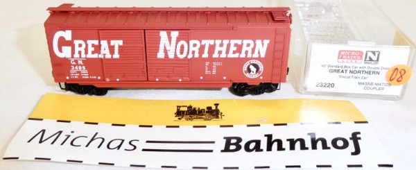 Great Northern 3486 40´ Box Car Double Doors Micro Trains Line 23220 N 1:160 J08 å