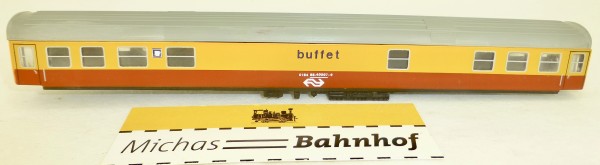 NS Buffet 6184 88-40007-9 Waggongehäuse rot gelb KLEINSERIE TT 1:120 #LH4å *
