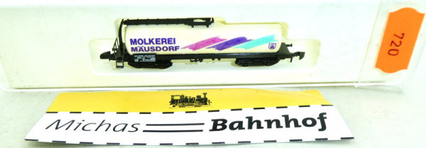 Märklin MOLKEREI MÄUSDORF Kesselwagen 4-achs. mini-club Z 1:220 #720 GD4 å