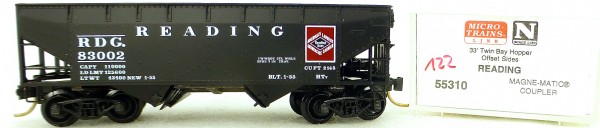 Micro Trains Line 55310 Reading 83002 33&#039; Twin Hopper OVP 1:160 #K122 å