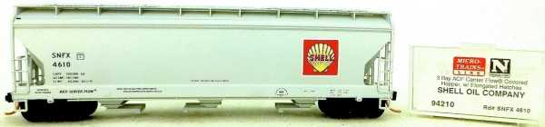 Micro Trains Line 94210 Shell Oil Company 3 Bay ACF Center Flow Hopp 1:160 #F å*